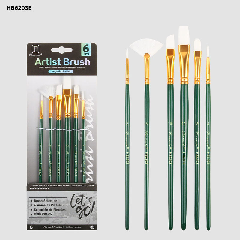 Gift To Love | Paint Brush Multi | Pcs : 6 Pcs | Code : HB6203E