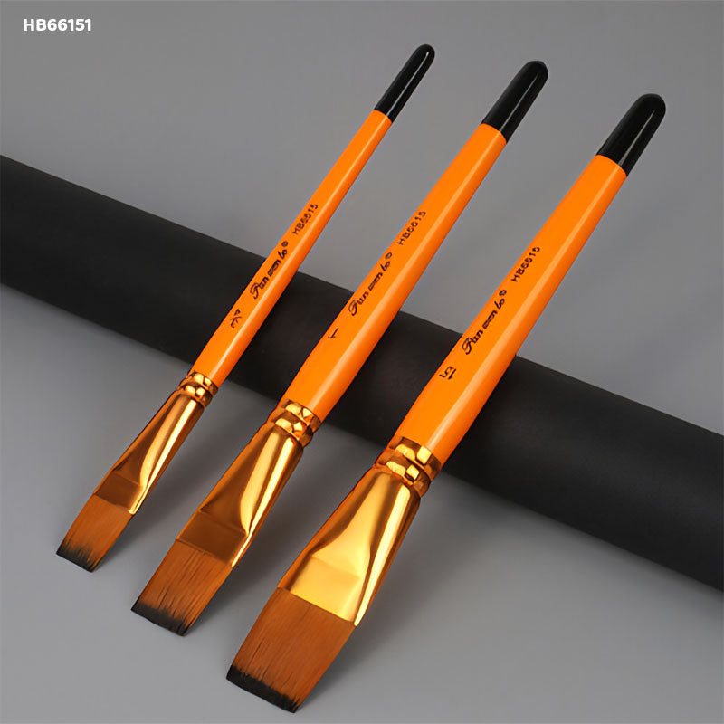 Gift To Love | Paint Brush Flat Jumbo | Color : Orange | Pcs : 3 Pcs | Code : HB66151