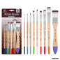 Gift To Love | Paint Brush | Color : Brown Handle | Pcs : 9 Pcs | Code : HB8098Y
