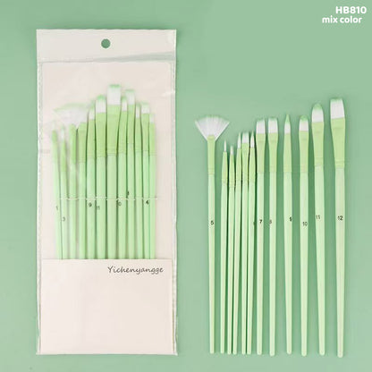 Gift To Love | Paint Brush | Color : Glossy Handle | Pcs : 12 Pcs | Code : HB810