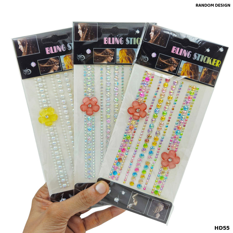 Gift To Love | Bling Sticker Strip And Big Flower Sticker | Code : HD55