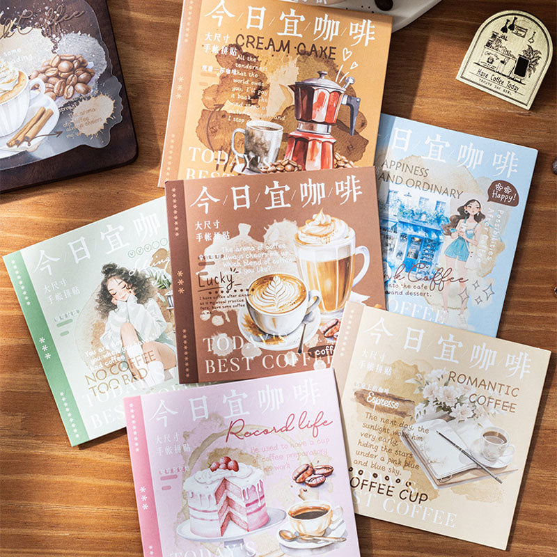 Gift To Love | Coffee Theme Notebook Deco Sticker | Pcs : 10 Pcs | Code : HGDJRYK005