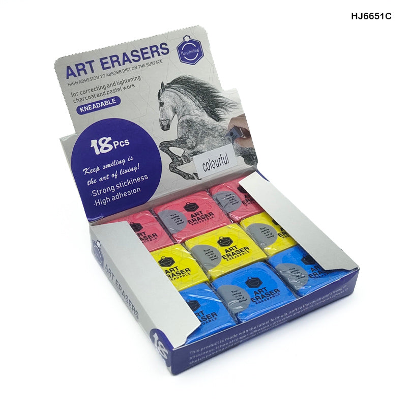 Gift To Love | Art Eraser Kneadable | Color : Multi Color | Pcs : 18 Pcs | Code : HJ6651C