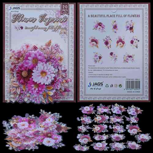Gift To Love | Sticker Flower Leaf Mix Colour | Code : HMJJ
