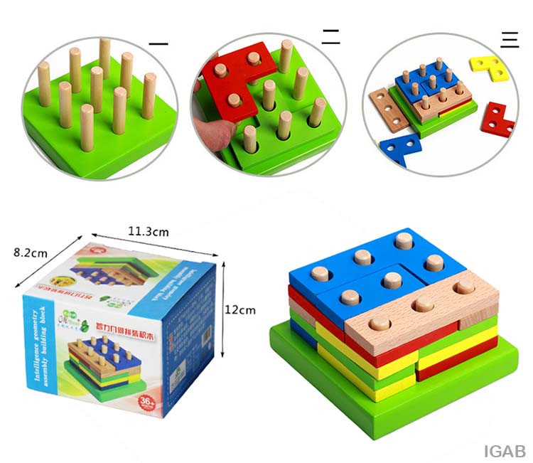 Wt Intelligence Geometry Assemble Block-Gift To Love-Art & Craft