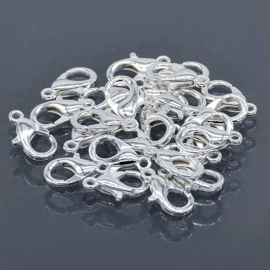Gift To Love | Imitation Jewellery Lobster Claw Clasps | Color : Silver | Pcs : 25 Pcs | Code : IJLH-01