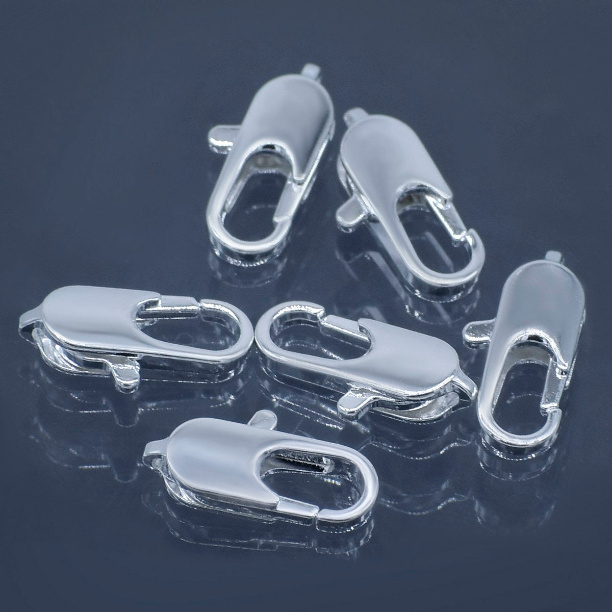 Gift To Love | Imitation Jewellery Lobster Claw Clasps | Color : Silver | Pcs : 6 Pcs | Code : IJLH-04