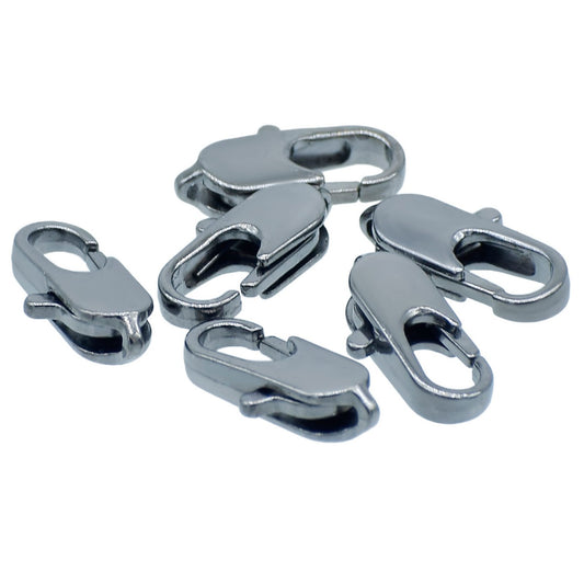 Gift To Love | Imitation Jewellery Lobster Claw Clasps | Color : Gunmetal | Pcs : 6 Pcs | Code : IJLH-06