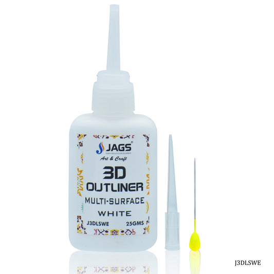 Gift To Love | 3D Outliners Multi Surface | Color : White | Pcs : 25 Gm | Code : J3DLSWE