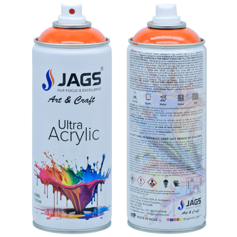 Gift To Love | Spray Ultra Acrylic | Color : Agro Orange | Size : 400 Ml | Code : J400M2004