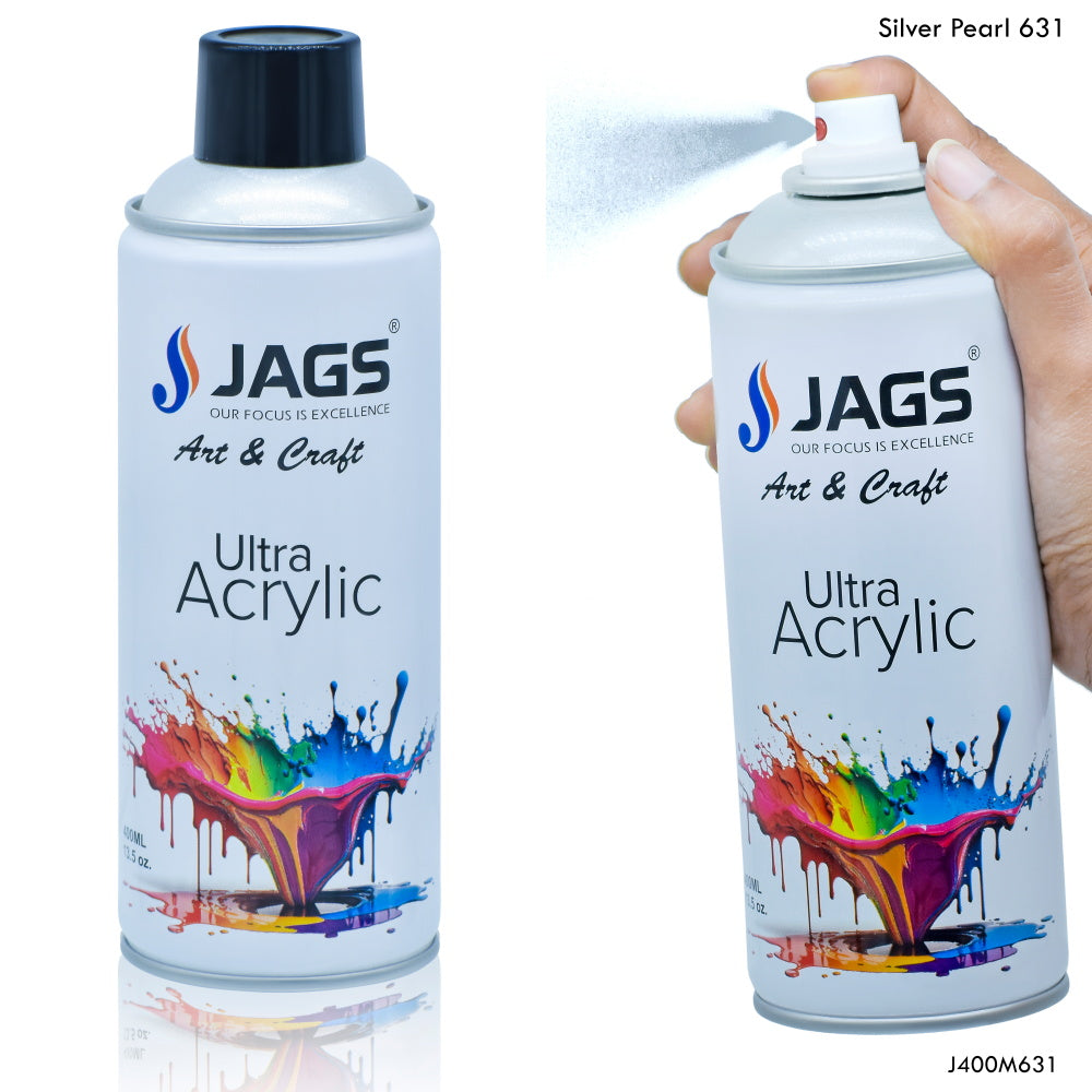 Gift To Love | Spray Ultra Acrylic | Color : Silver Pearl | Size : 400 Ml | Code : J400M631