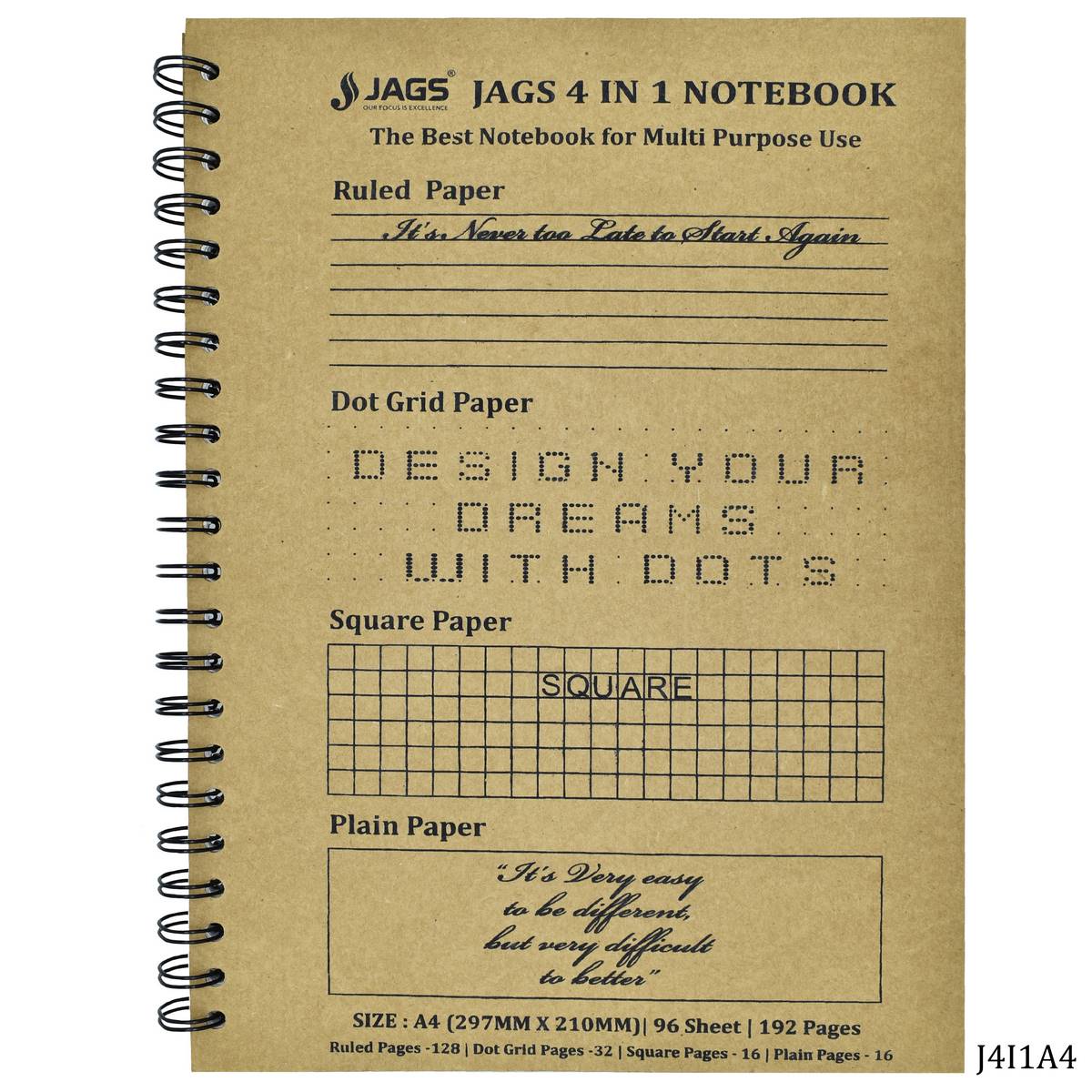 Gift To Love | 4In1 Notebook | Size : A4 | Code : J4I1A4