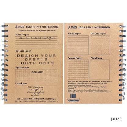 Gift To Love | 4In1 Notebook | Size : A5 | Code : J4I1A5