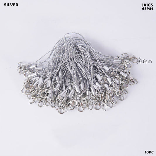 Gift To Love | Claps Thread | Color : Silver | Size : 65 Mm | Pcs : 10 Pc | Code : JA10S