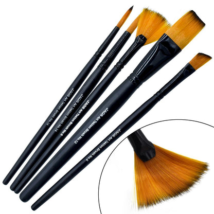 Gift To Love | Artist Brushes Synthetic Hair | Pcs : 5 Pcs Set | Code : JABS5P