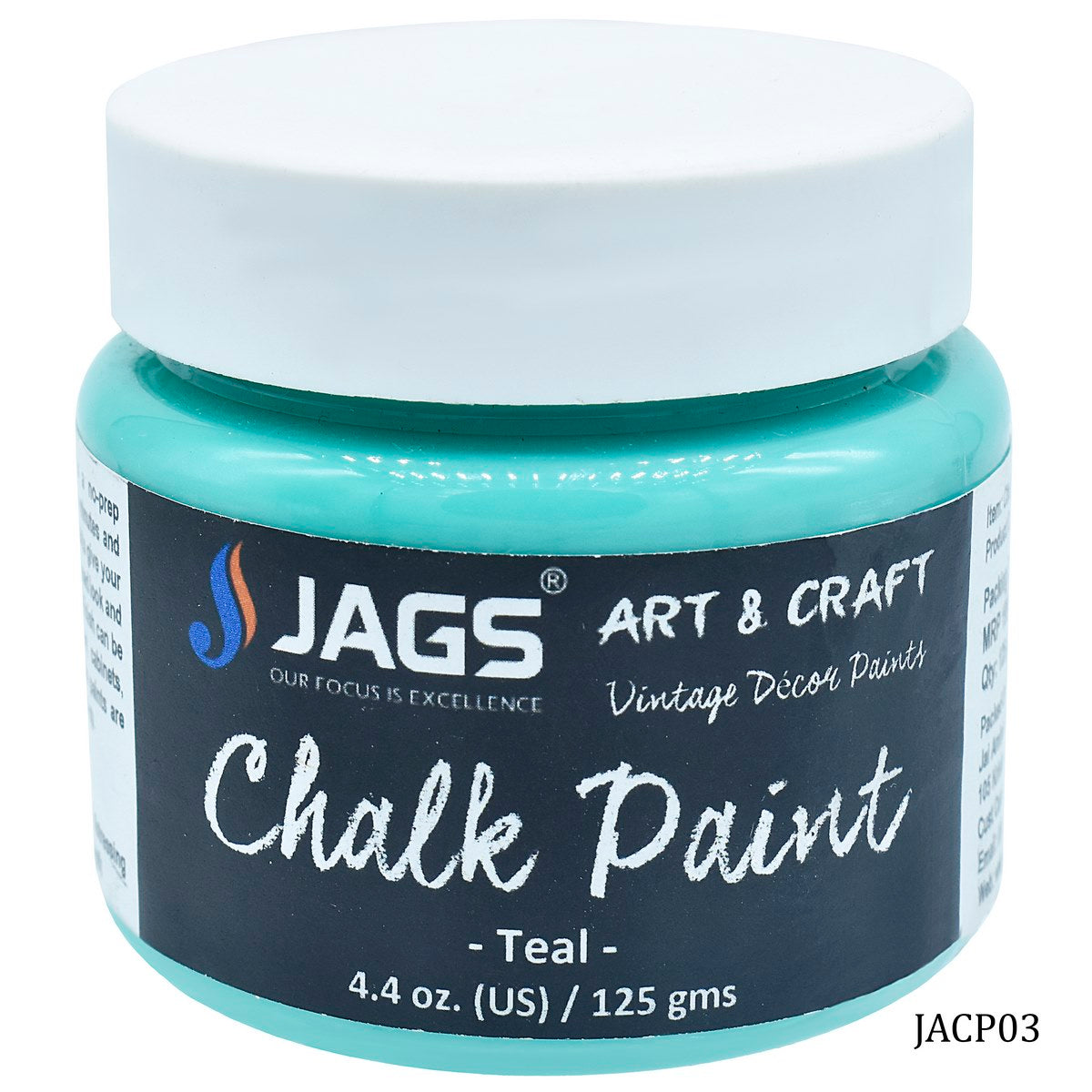 Gift To Love | Art Chalk Paint | Color : Teal | Size : 125 Ml | Code : JACP03
