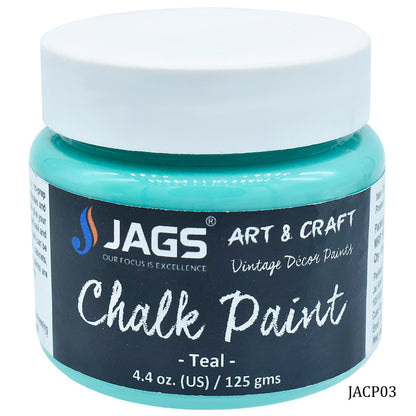 Gift To Love | Art Chalk Paint | Color : Teal | Size : 125 Ml | Code : JACP03
