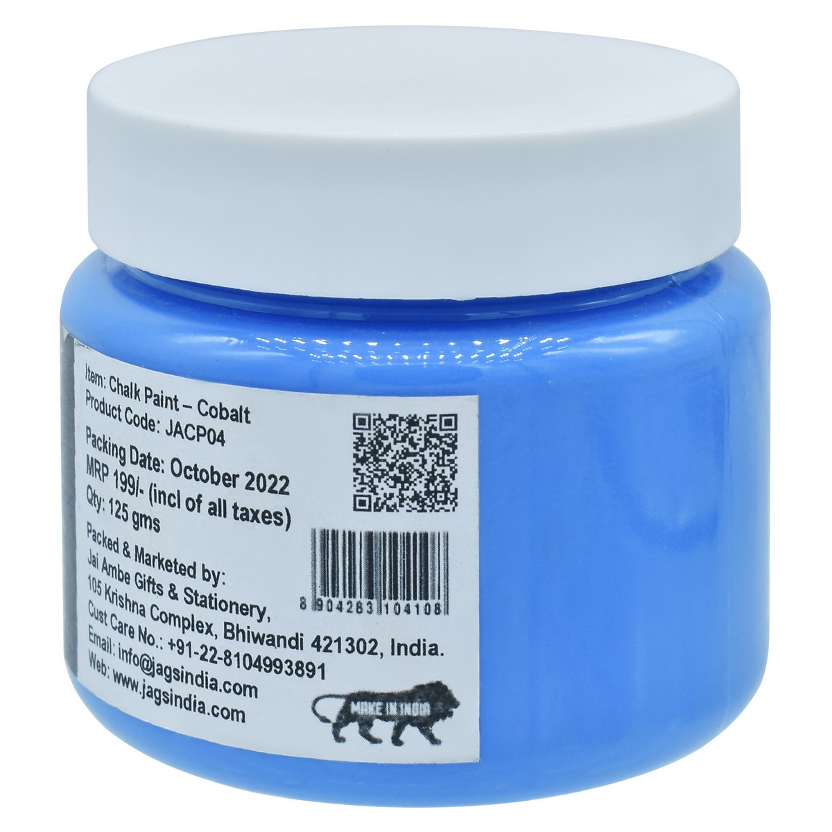Gift To Love | Chalk Paint | Color : Cobalt | Size : 4.4 Oz | Pcs : 125 Ml | Code : JACP04