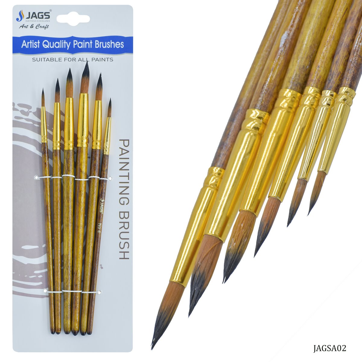 Gift To Love | Painting Brush | Pcs : Set Of 6 Pcs | Code : JAGSA02