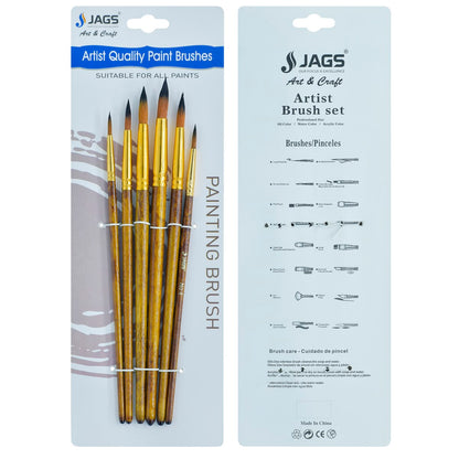 Gift To Love | Painting Brush | Pcs : Set Of 6 Pcs | Code : JAGSA02