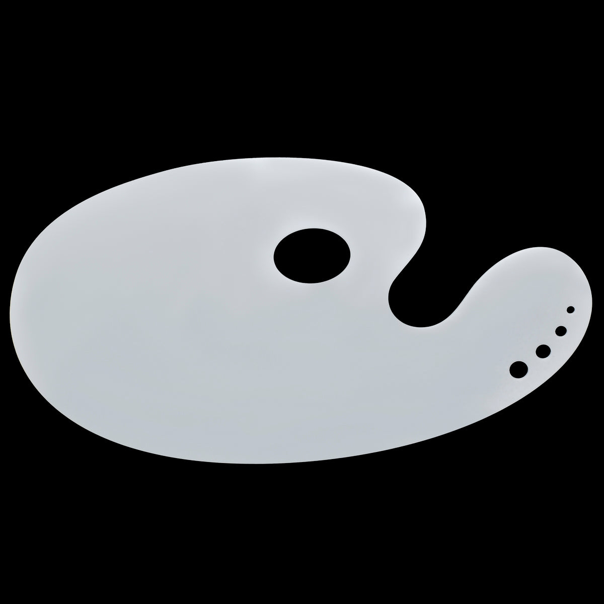 Gift To Love | Acrylic Palette Oval | Color : White | Size : 13 X 7 Small | Code : JAGSAPW7