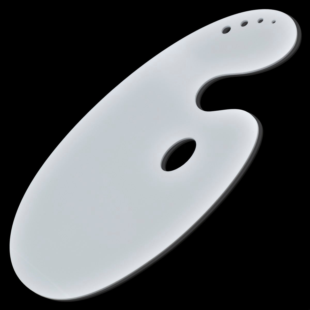 Gift To Love | Acrylic Palette Oval | Color : White | Size : 13 X 7 Small | Code : JAGSAPW7