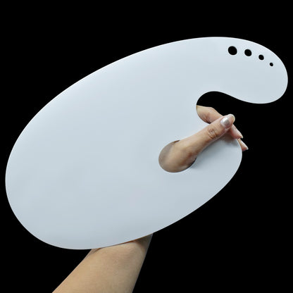 Gift To Love | Acrylic Palette Oval | Color : White | Size : 15 X 9 Big | Code : JAGSAPW9