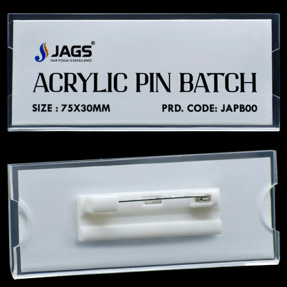 Gift To Love | Acrylic Pin Batch | Size : 75 X 30 Mm | Code : JAPB00