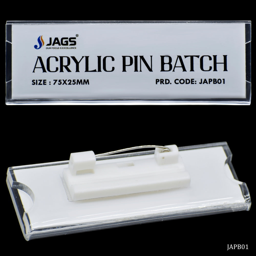 Gift To Love | Acrylic Pin Batch | Size : 75 X 25 Mm | Code : JAPB01