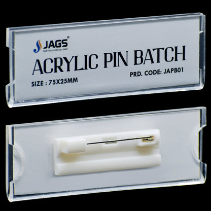 Gift To Love | Acrylic Pin Batch | Size : 75 X 25 Mm | Code : JAPB01