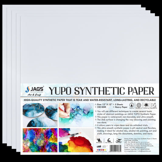 Gift To Love | Yupo Synthetic Paper | Size : 12 X 12 Inch | Pcs : 5 Sheets | Code : JAYS320