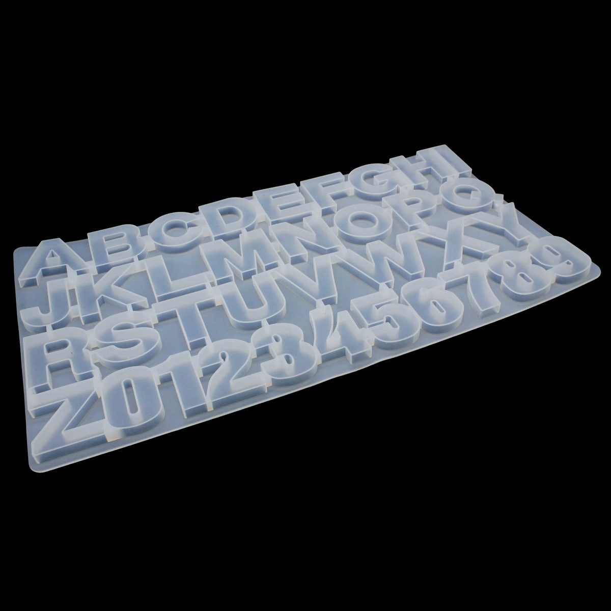 Gift To Love | Silicone Mould A To Z And 0 To 9 | Size : 36.50 X 19.5 Cm | Code : JB-533-N