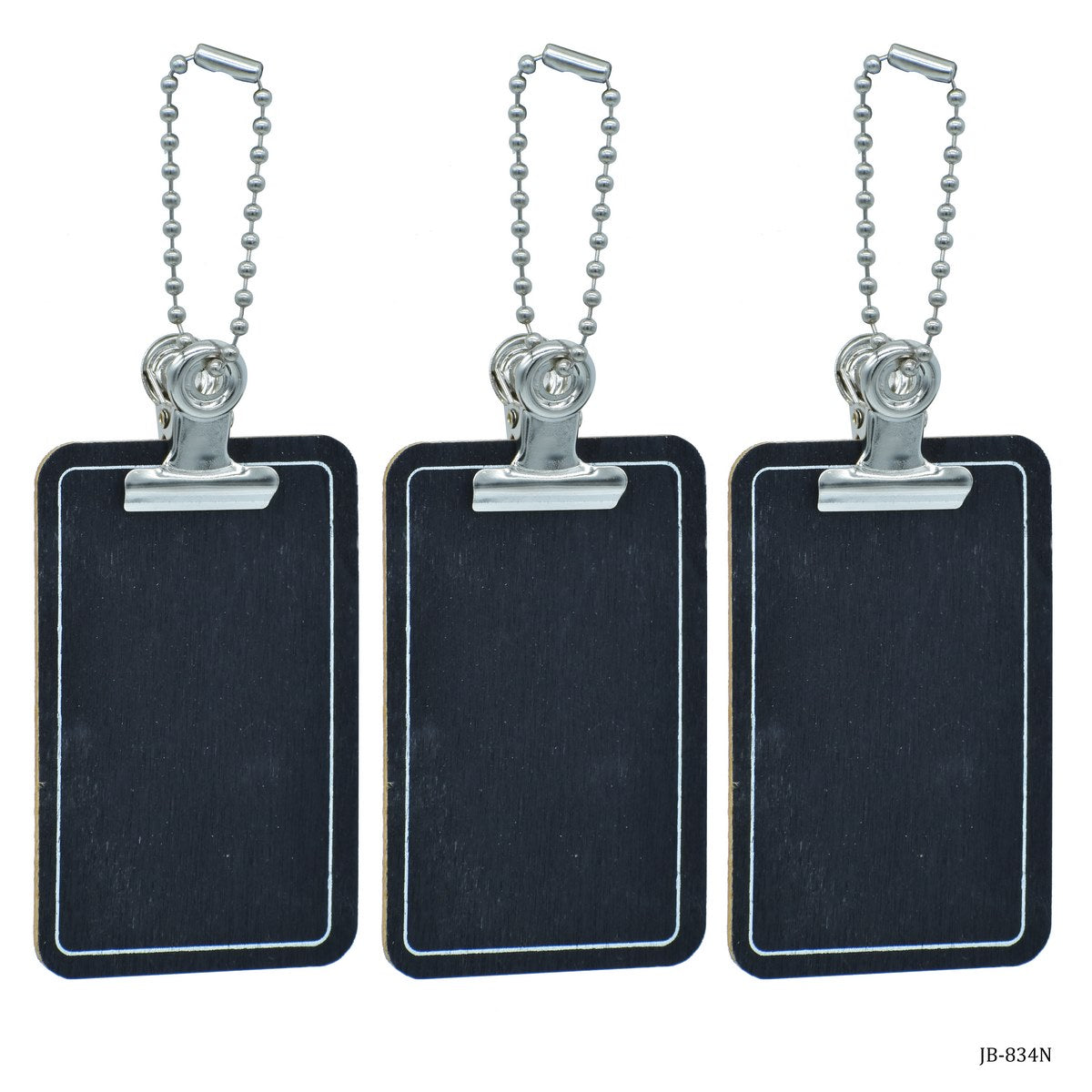 Gift To Love | Wooden Mini Black Board With Steel Clip | Pcs : 3 Pcs Set | Code : JB-834N