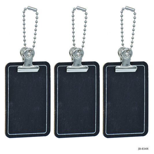 Gift To Love | Wooden Mini Black Board With Steel Clip | Pcs : 3 Pcs Set | Code : JB-834N