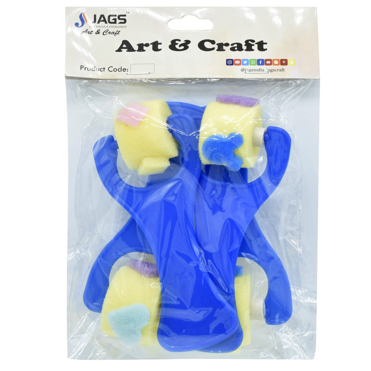 Gift To Love | Sponge Brush Set Shapes | Pcs : 4 Pcs | Code : JB-PWB004