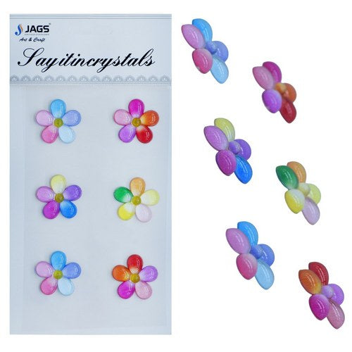 Gift To Love | Sticker Crystal Flower Multi Colour | Code : JB58-A