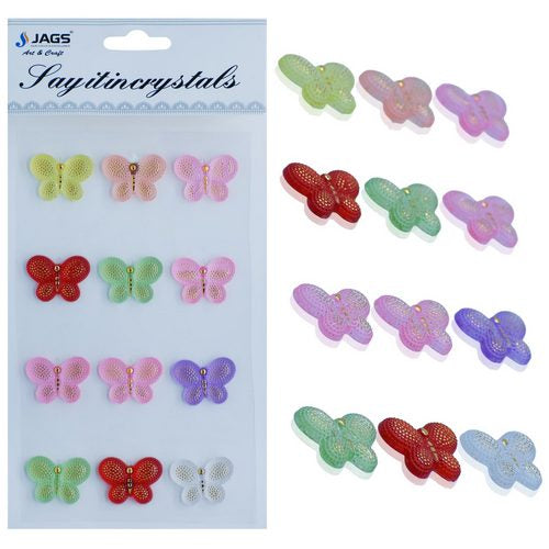 Gift To Love | Sticker Crystal Butterfly Multi Colour | Code : JB58-P