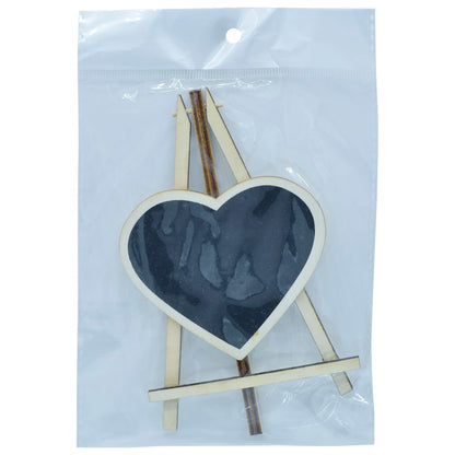 Gift To Love | Mini Black Board With Easel Heart | Color : Black | Size : Small | Code : JB817-S3