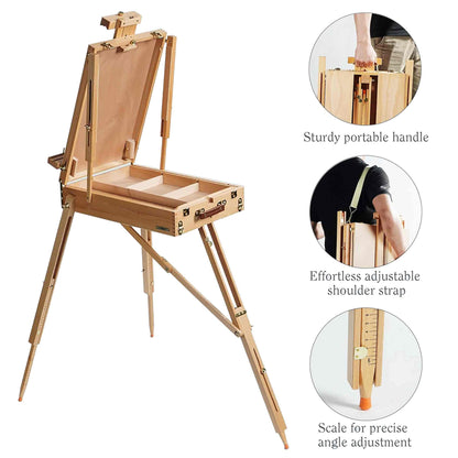 Gift To Love | Artists Wooden Suitcase Easel With Drawers | Code : JB993-B