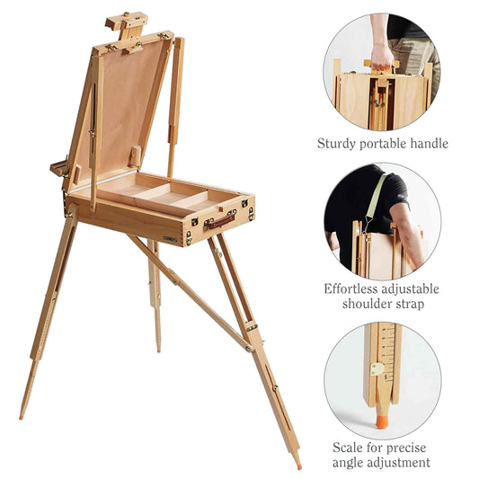 Gift To Love | Artists Wooden Suitcase Easel With Drawers | Code : JB993-B
