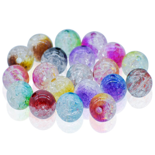 Gift To Love | Craft Beads Crystal | Color : Multicolour | Size : 12 Mm | Pcs : 20 Gsm | Code : JBCM12MM