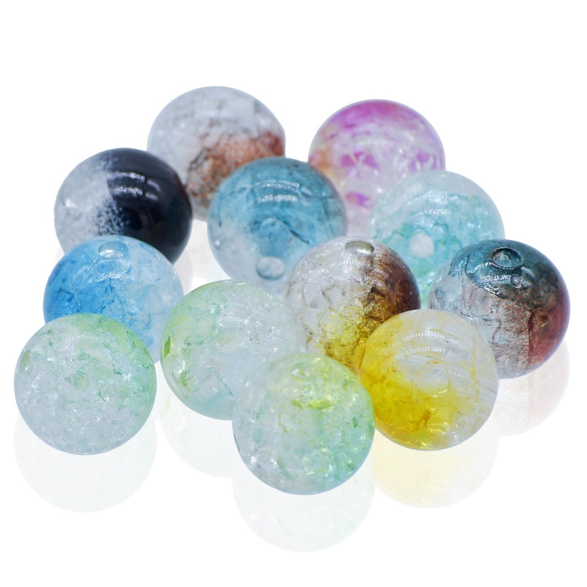 Gift To Love | Craft Beads Crystal | Color : Multicolour | Size : 14 Mm | Pcs : 20 Gsm | Code : JBCM14MM