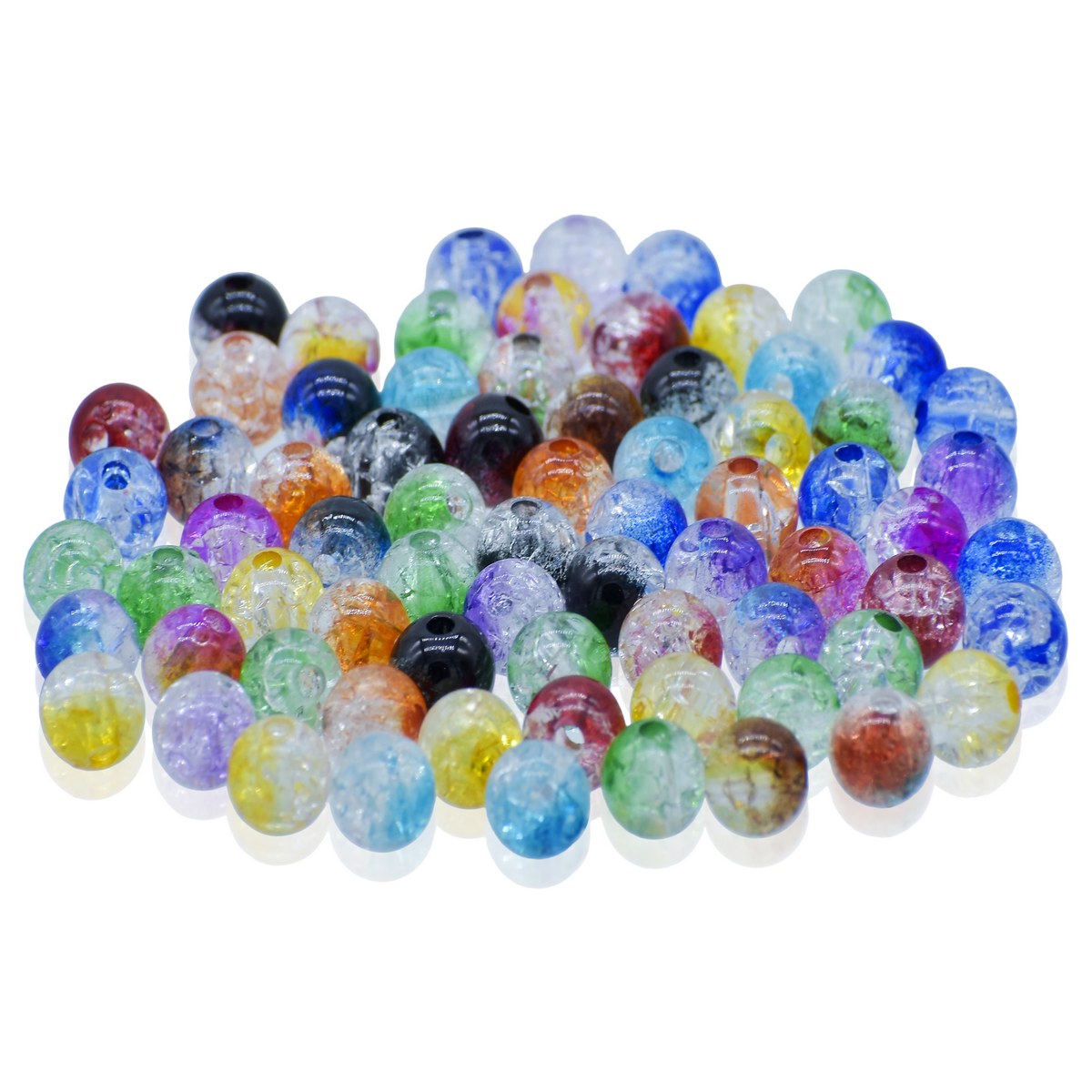 Gift To Love | Craft Beads Crystal | Color : Multicolour | Size : 8 Mm | Pcs : 20 Gsm | Code : JBCM8MM