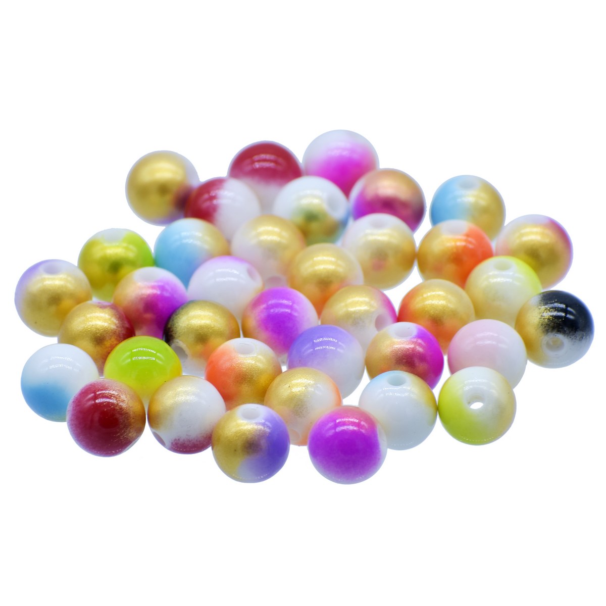 Gift To Love | Beads Matte Rainbow | Color : Multicolour | Size : 10 Mm | Pcs : 20 Gsm | Code : JBMC10MM