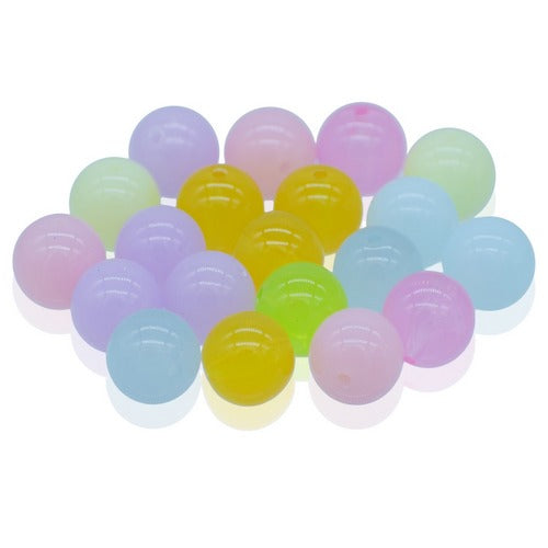 Gift To Love | Jags Beads Pastal Colours Multicolor 20Gs 12MM | Code : JBP12MM