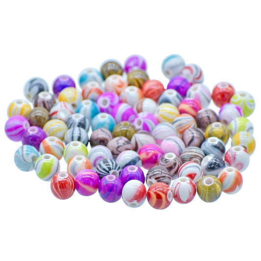 Gift To Love | Craft Beads Printed | Color : Multicolour | Size : 8 Mm | Pcs : 20 Gsm | Code : JBPM8MM