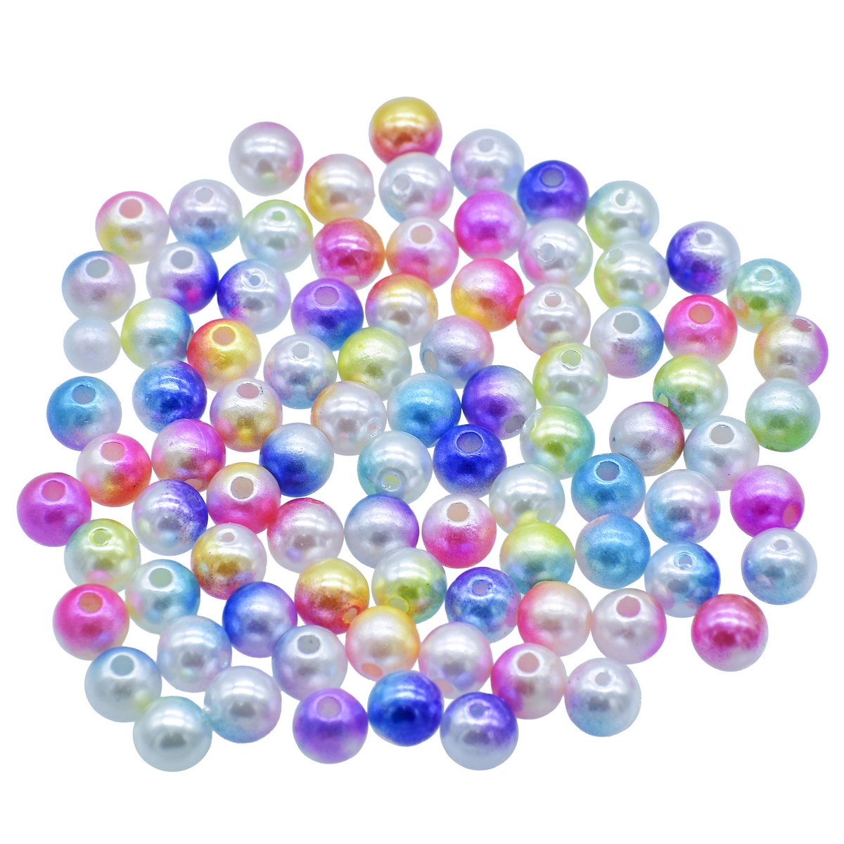 Gift To Love | Beads Pastel Rainbow | Color : Multicolour | Size : 8 Mm | Pcs : 20 Gsm | Code : JBRT8MM