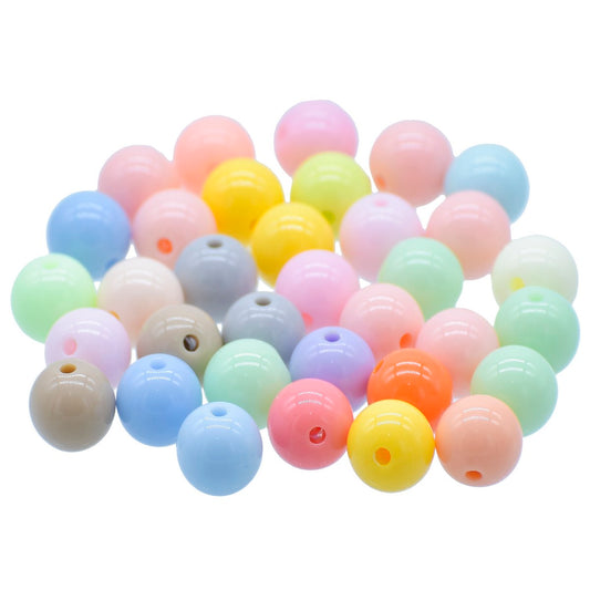 Gift To Love | Craft Bead Pastel | Color : Multicolour | Size : 10 Mm | Pcs : 20 Gsm | Code : JBSP10MM