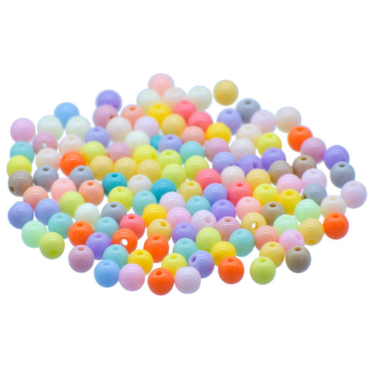 Gift To Love | Craft Bead Pastel | Color : Multicolour | Size : 6 Mm | Pcs : 20 Gsm | Code : JBSP6MM