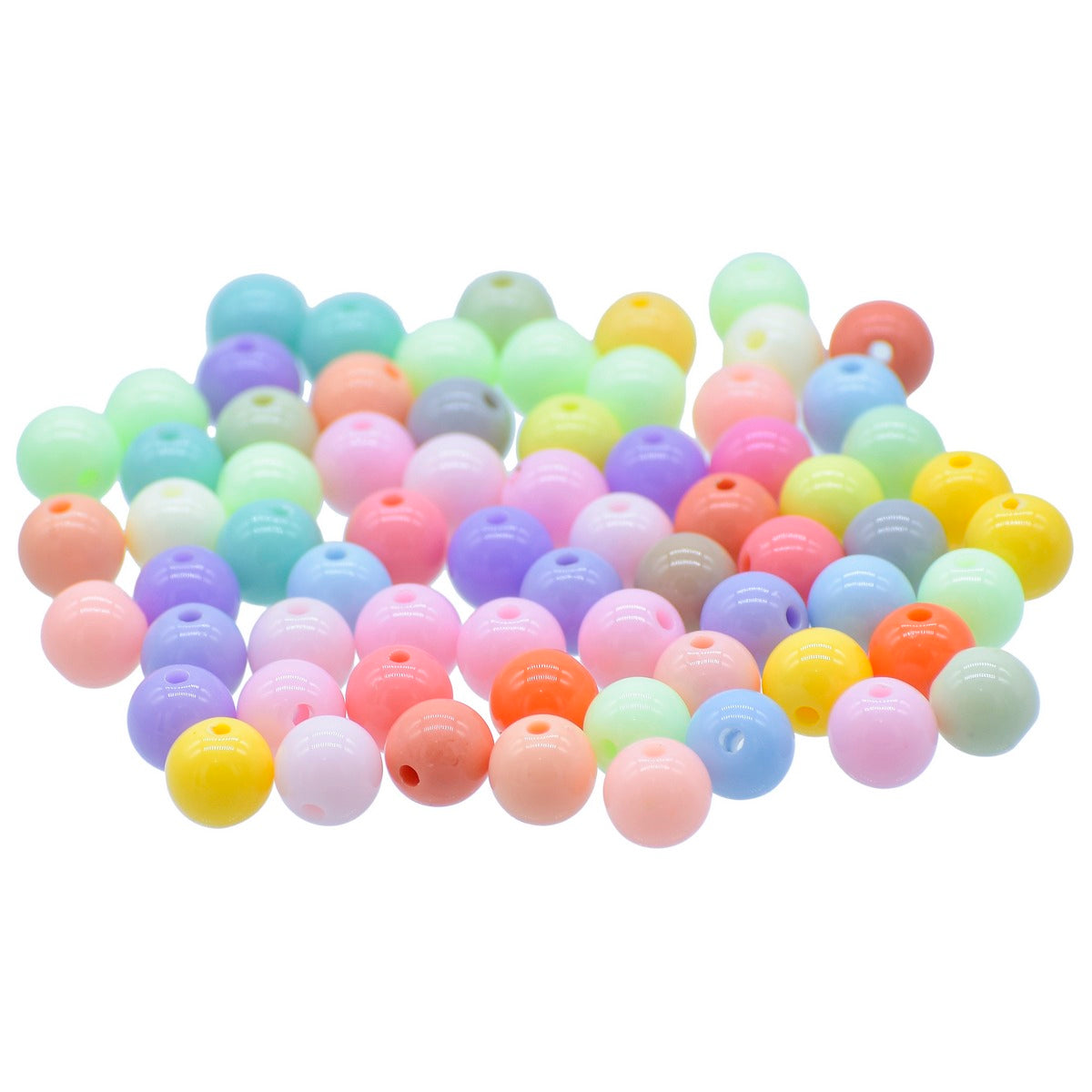 Gift To Love | Craft Bead Pastel | Color : Multicolour | Size : 8 Mm | Pcs : 20 Gsm | Code : JBSP8MM